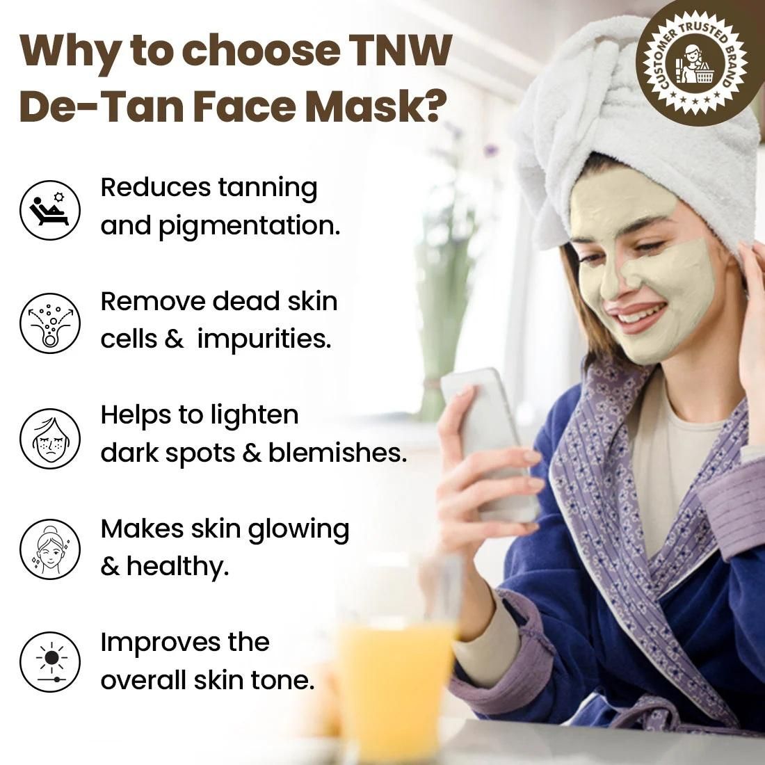 De-Tan Face Pack – Brightening & Glowing Skin Treatment for All Types (50gm)