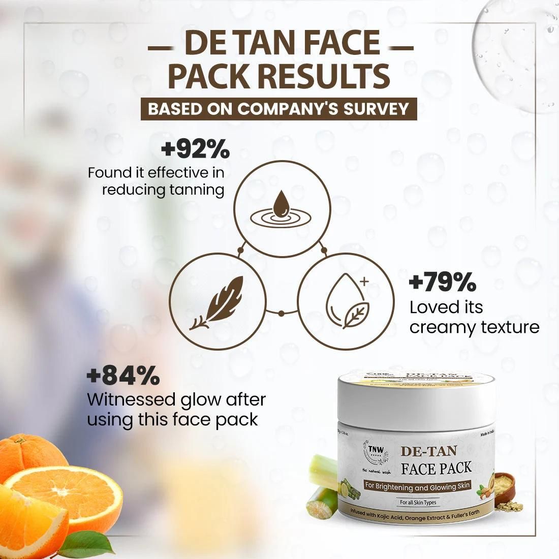 De-Tan Face Pack – Brightening & Glowing Skin Treatment for All Types (50gm)