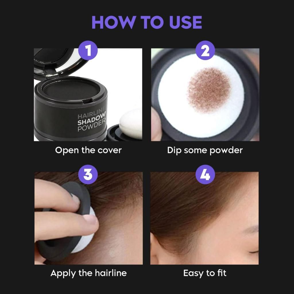 Hairline Black Powder β Portable Hair Filler for Instant Coverage & Thicker Look