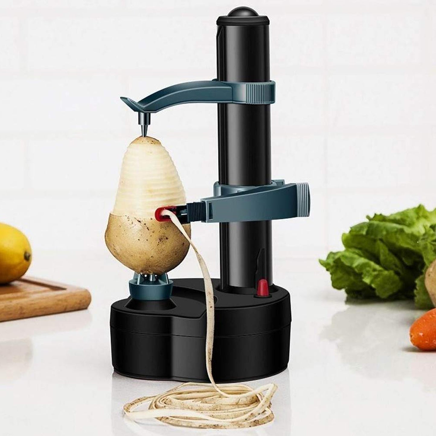 Multipurpose Automatic Electric Vegetable & Fruit Peeler – Stainless Steel Rotating Blade, Adjustable Needle, Hands‑Free Peels for Potato, Apple & More