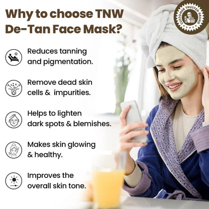 De-Tan Face Pack – Brightening & Glowing Skin Treatment for All Types (50gm)