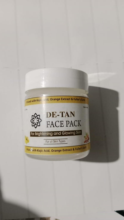 De-Tan Face Pack – Brightening & Glowing Skin Treatment for All Types (50gm)