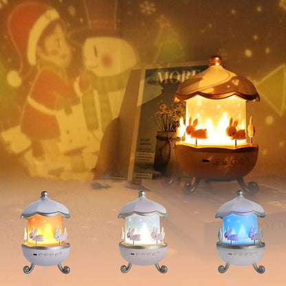 Bunnys Carousel Rotating Led Night Light for kids