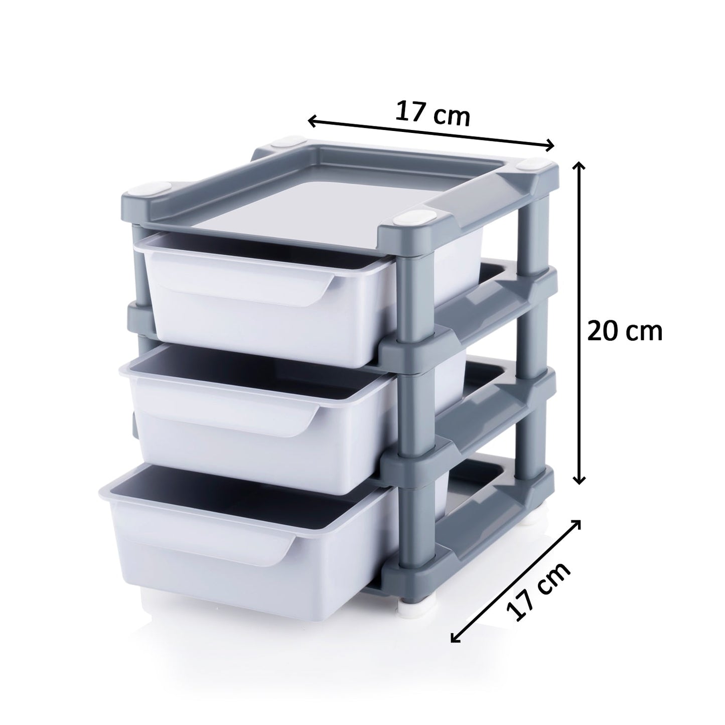 Mini 3-Layer Makeup Storage Drawer – Compact Cosmetic Organizer for Women & Girls (Plastic, 1 Pc)