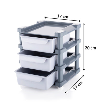 Mini 3-Layer Makeup Storage Drawer – Compact Cosmetic Organizer for Women & Girls (Plastic, 1 Pc)