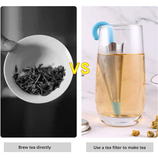 Reusable Umbrella Tea Strainer – Cute Silicone Loose Leaf Infuser for Cups & Mugs (Mix Color, 1 Pc)