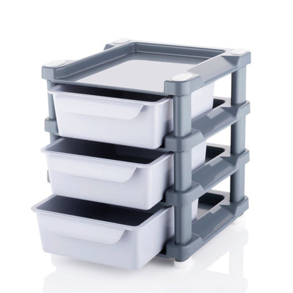 Mini 3-Layer Makeup Storage Drawer – Compact Cosmetic Organizer for Women & Girls (Plastic, 1 Pc)